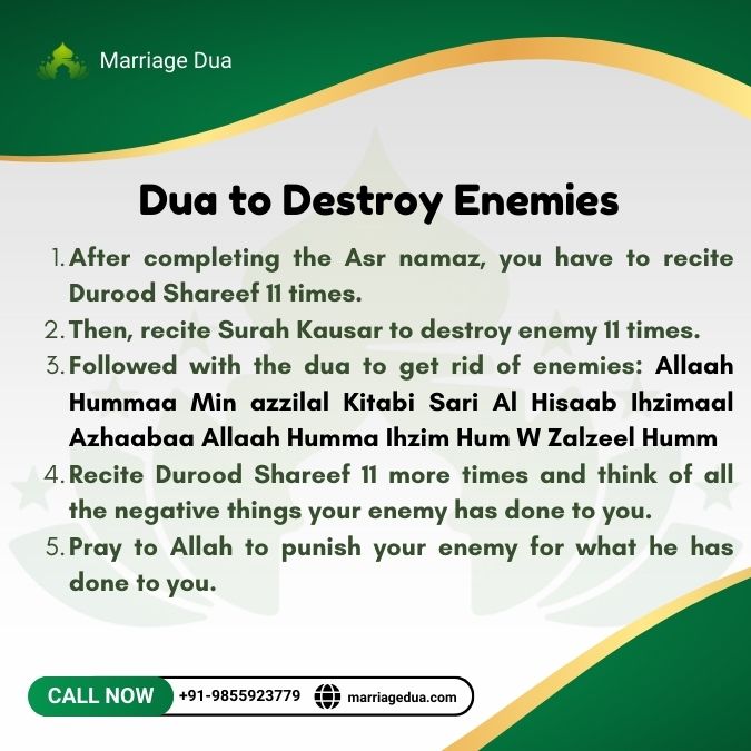 dua to destroy enemies