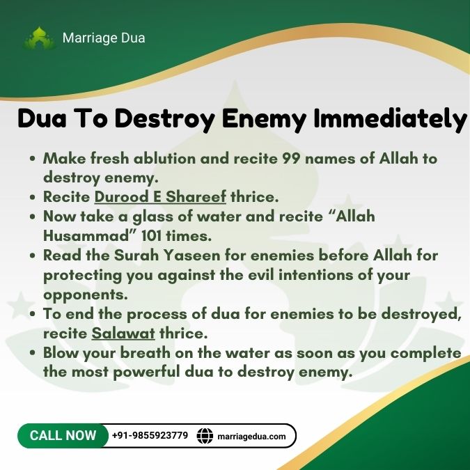dua to destroy enemy